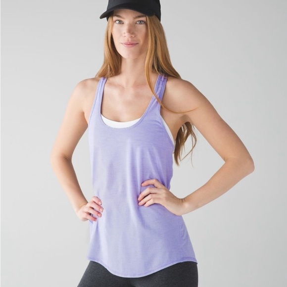lululemon athletica Tops - Lululemon purple racerback tank top salute the sun